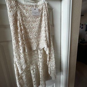 Blue Pepper Crocheted Large Skirt